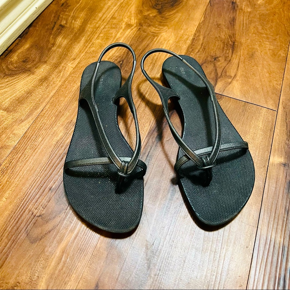 Two Pairs of Old Navy Sandals (black & brown)